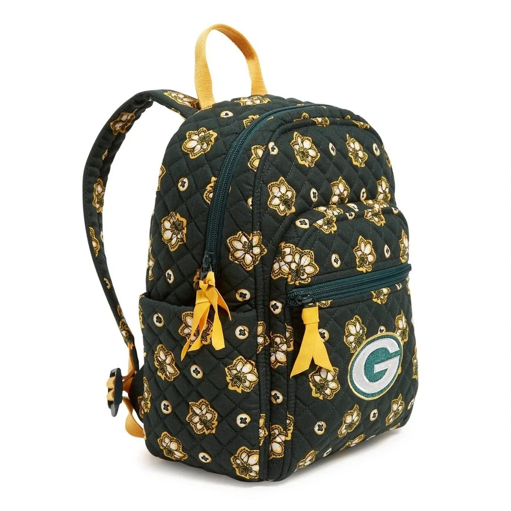 Vera Bradley NFL Green Bay Packers Small Backpack Green Bandana Cheesehead